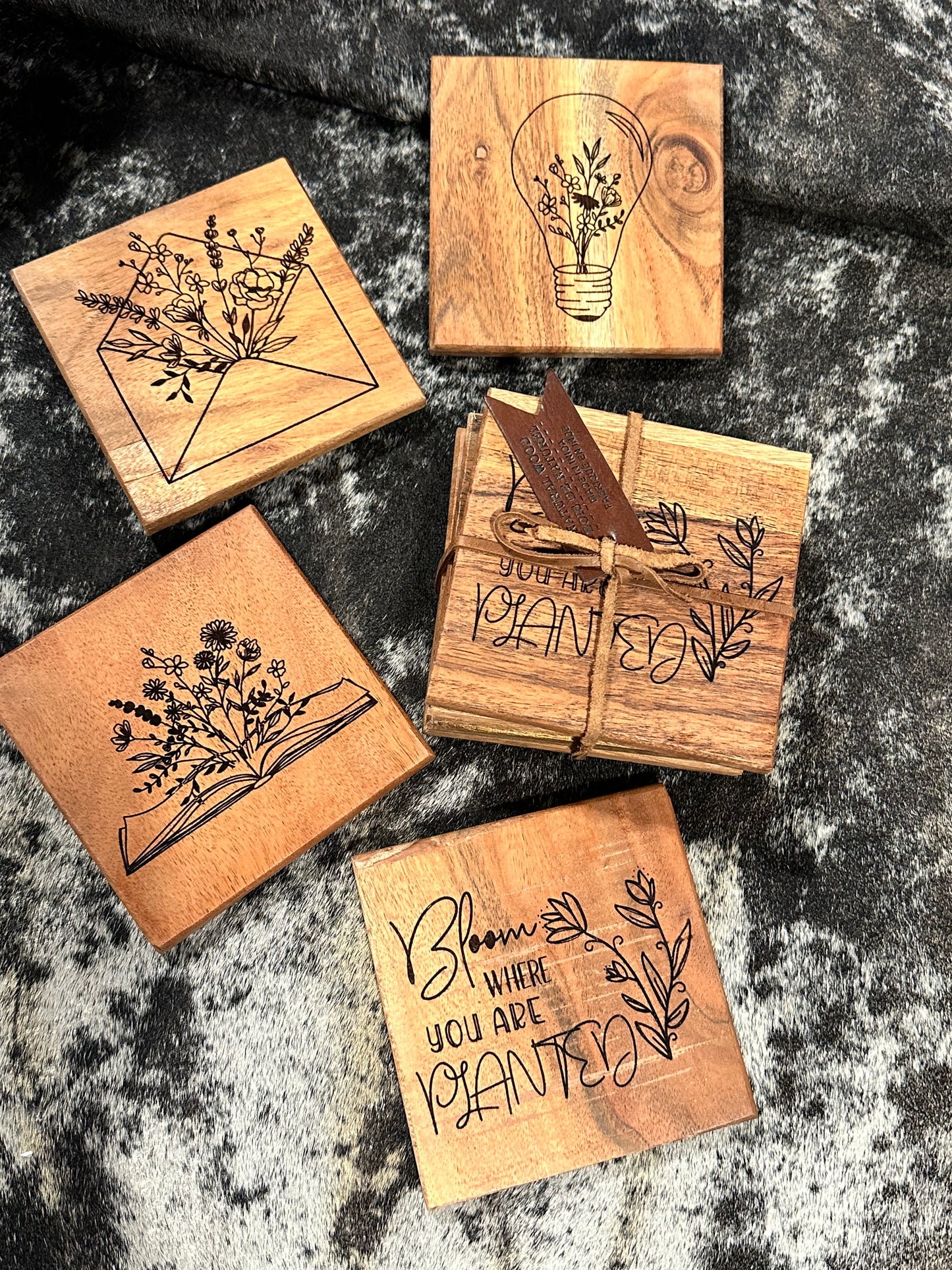Bloom Where You're Planted Coaster Set