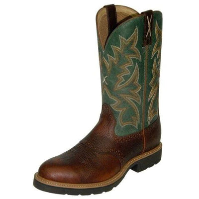 Twisted X Men's' Pull On Work Boot with Cognac Glazed Pebble MCW0005